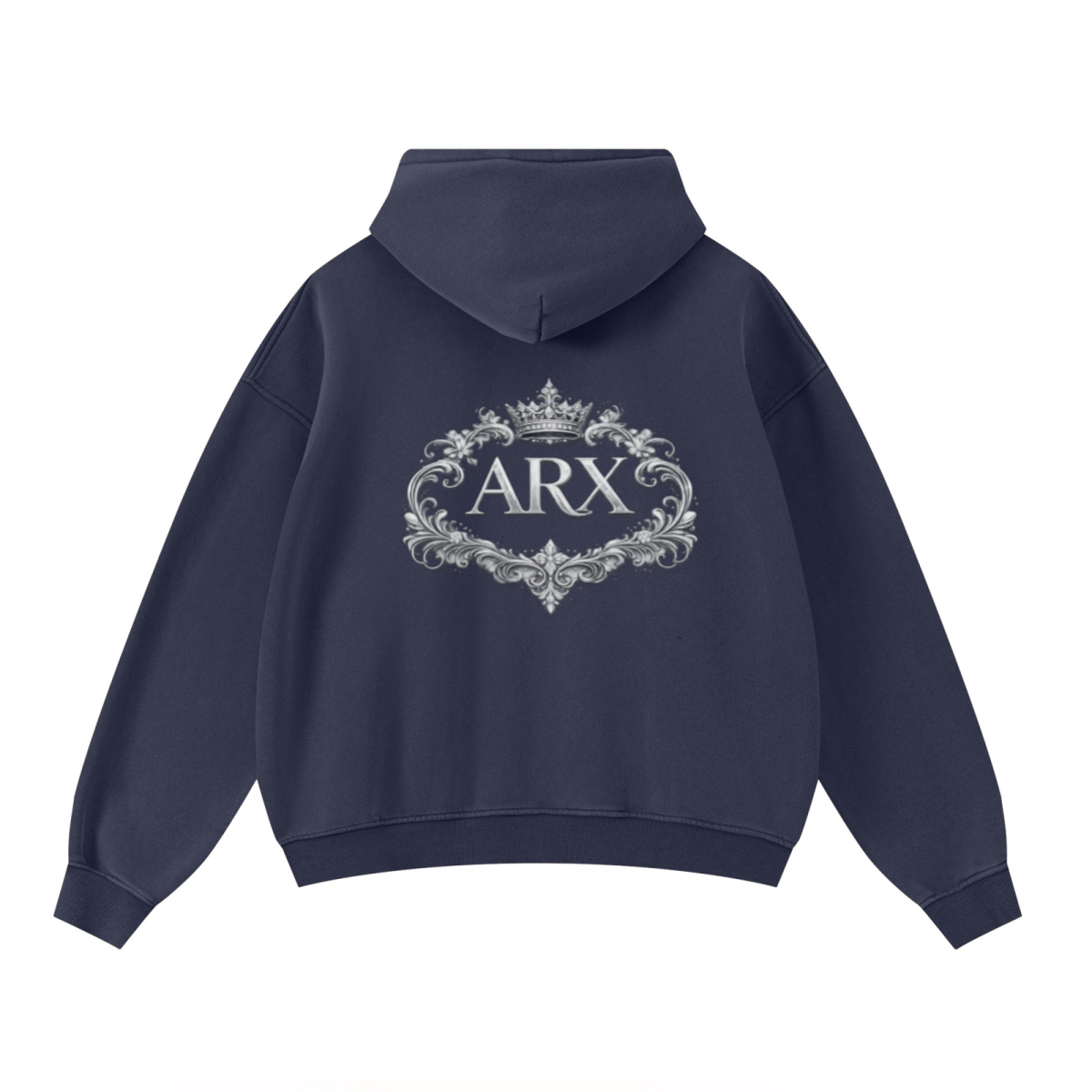 400GSM Unisex Washed Heavyweight Boxy-Fit Hoodie Vintage Royal Blue