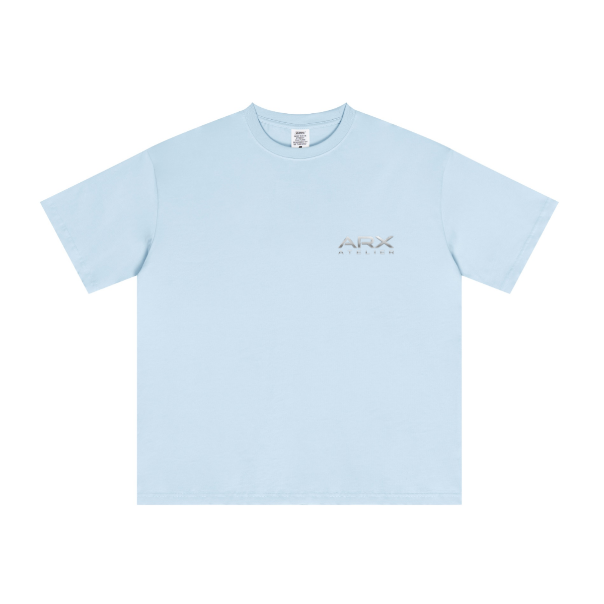 235GSM Men's Tech Fabric Performance Crew Neck T-shirt Light blue