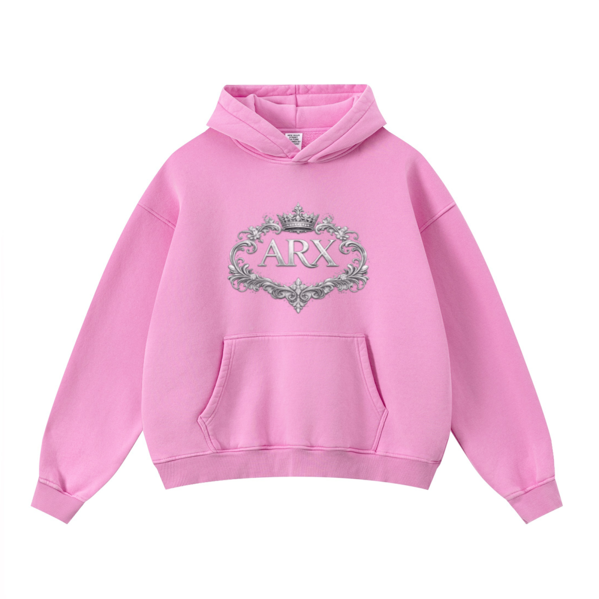 400GSM Unisex Washed Heavyweight Boxy-Fit Hoodie Vintage Peach Pink