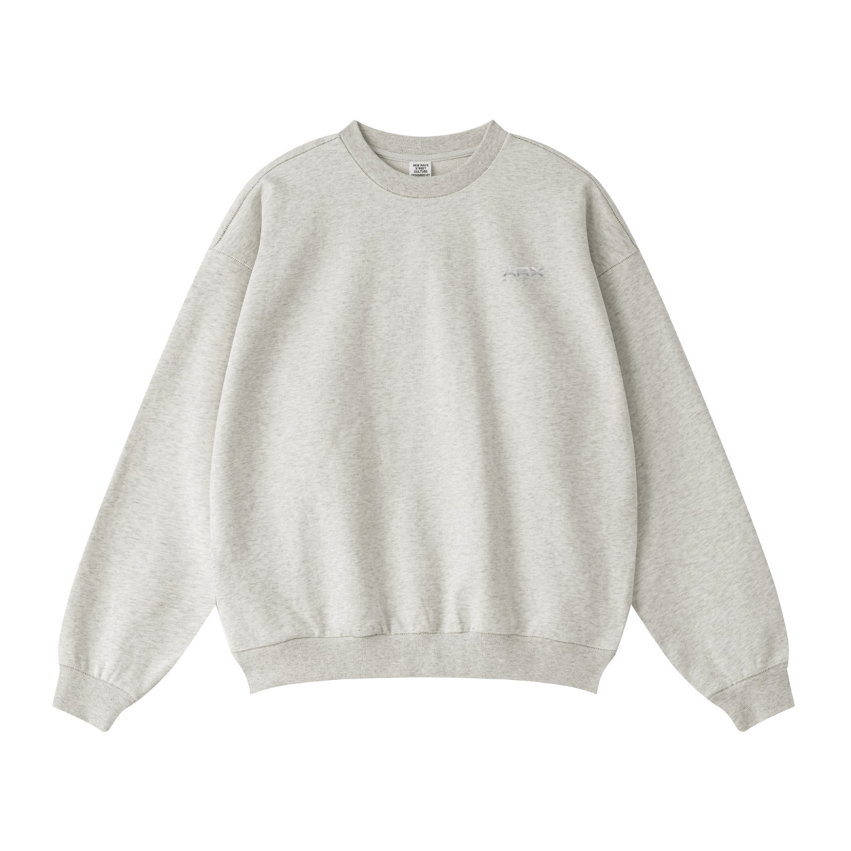 440GSM Unisex Solid-Color French Terry Crew Neck Sweatshirt Oatmeal Heather