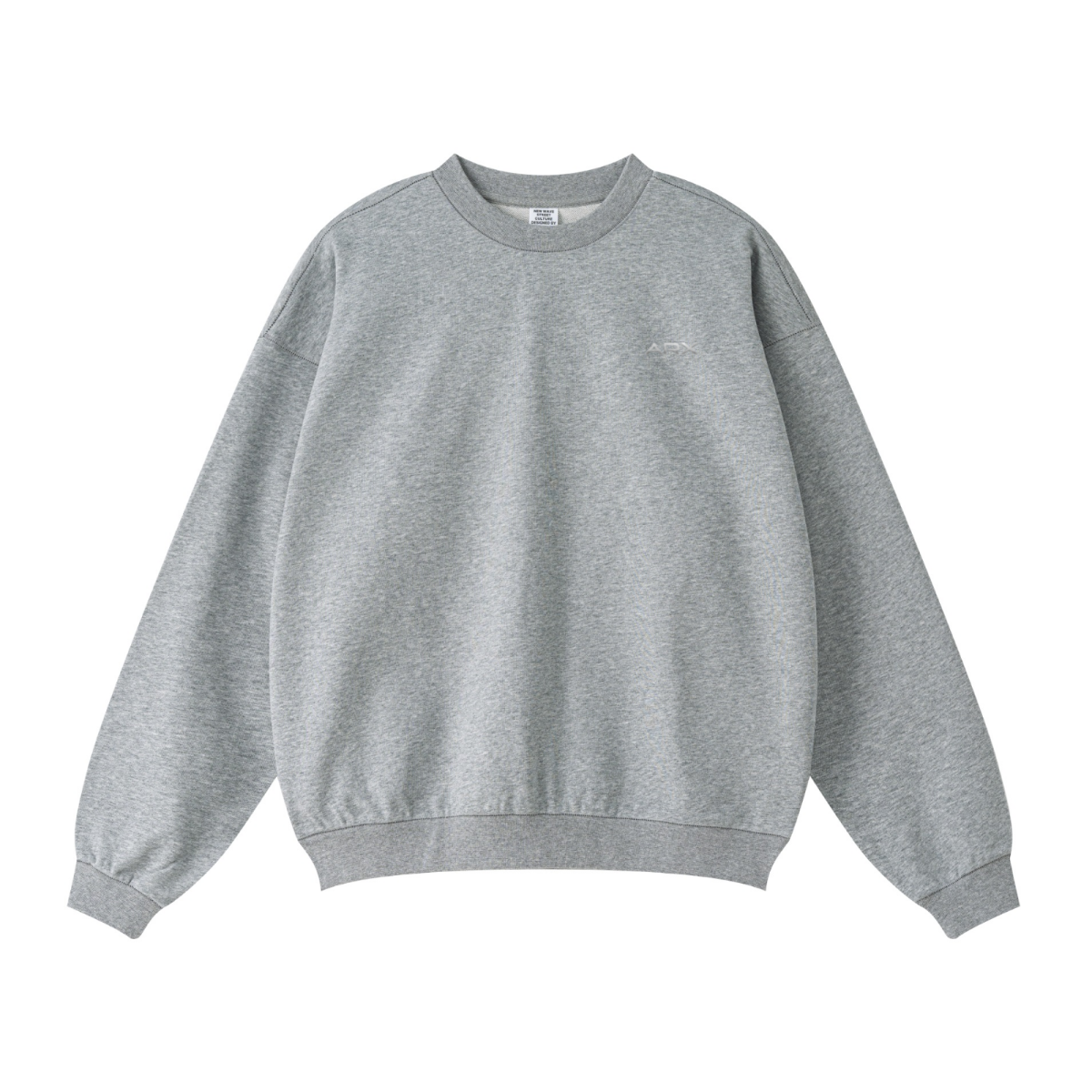 440GSM Unisex Solid-Color French Terry Crew Neck Sweatshirt Heather Gray