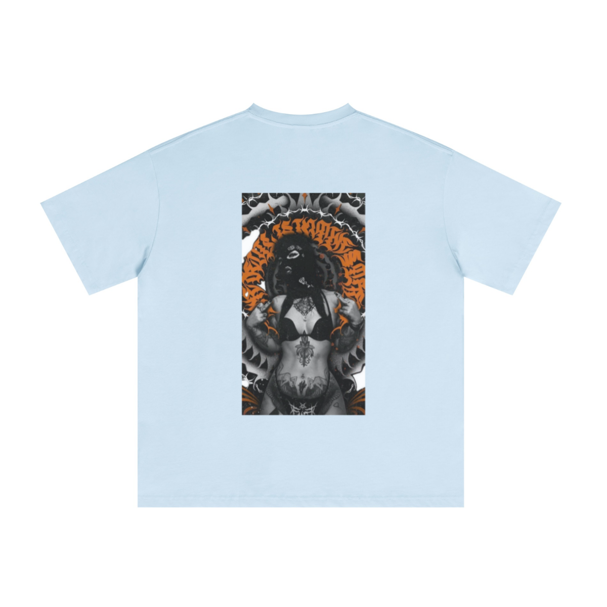 235GSM Men's Tech Fabric Performance Crew Neck T-shirt Light blue