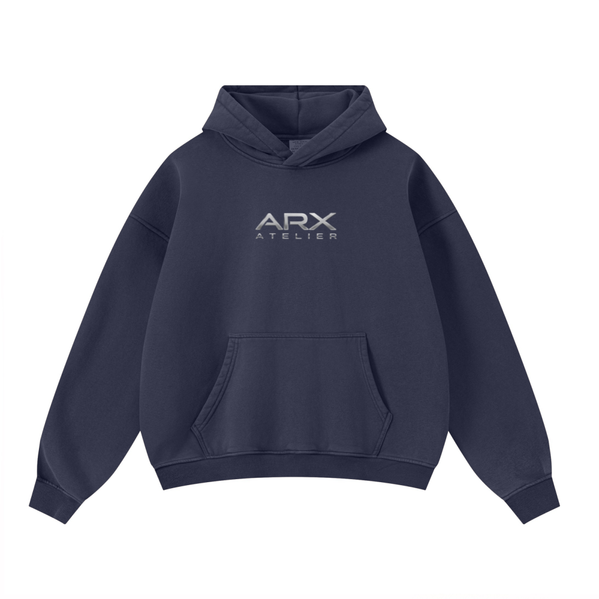 400GSM Unisex Washed Heavyweight Boxy-Fit Hoodie Vintage Royal Blue