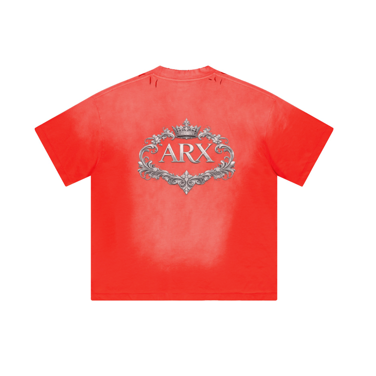 250GSM Men's Boxy Tie-Dyed T-Shirt Red
