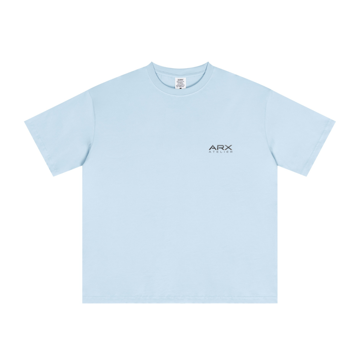 235GSM Men's Tech Fabric Performance Crew Neck T-shirt Light blue