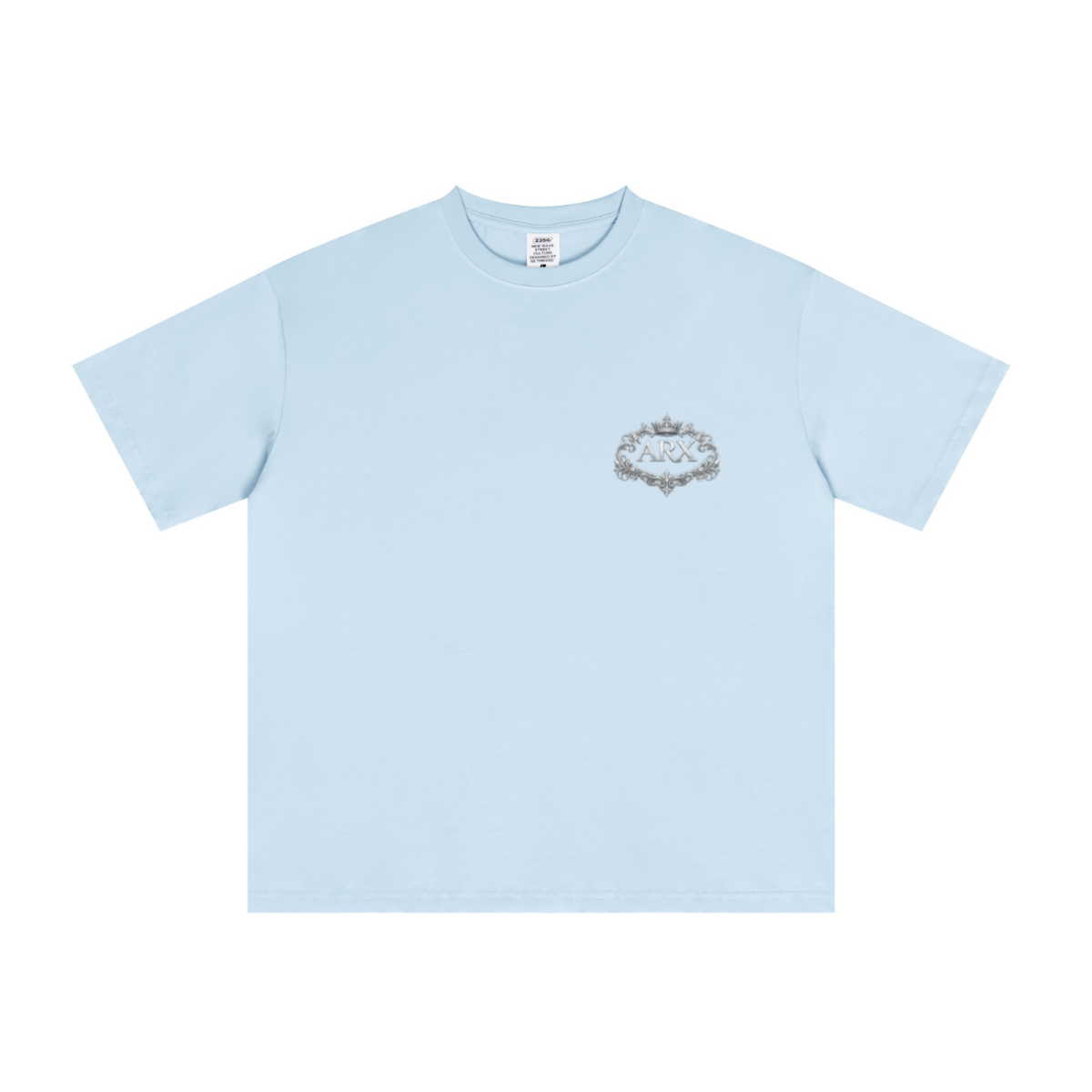 235GSM Men's Tech Fabric Performance Crew Neck T-shirt Light blue