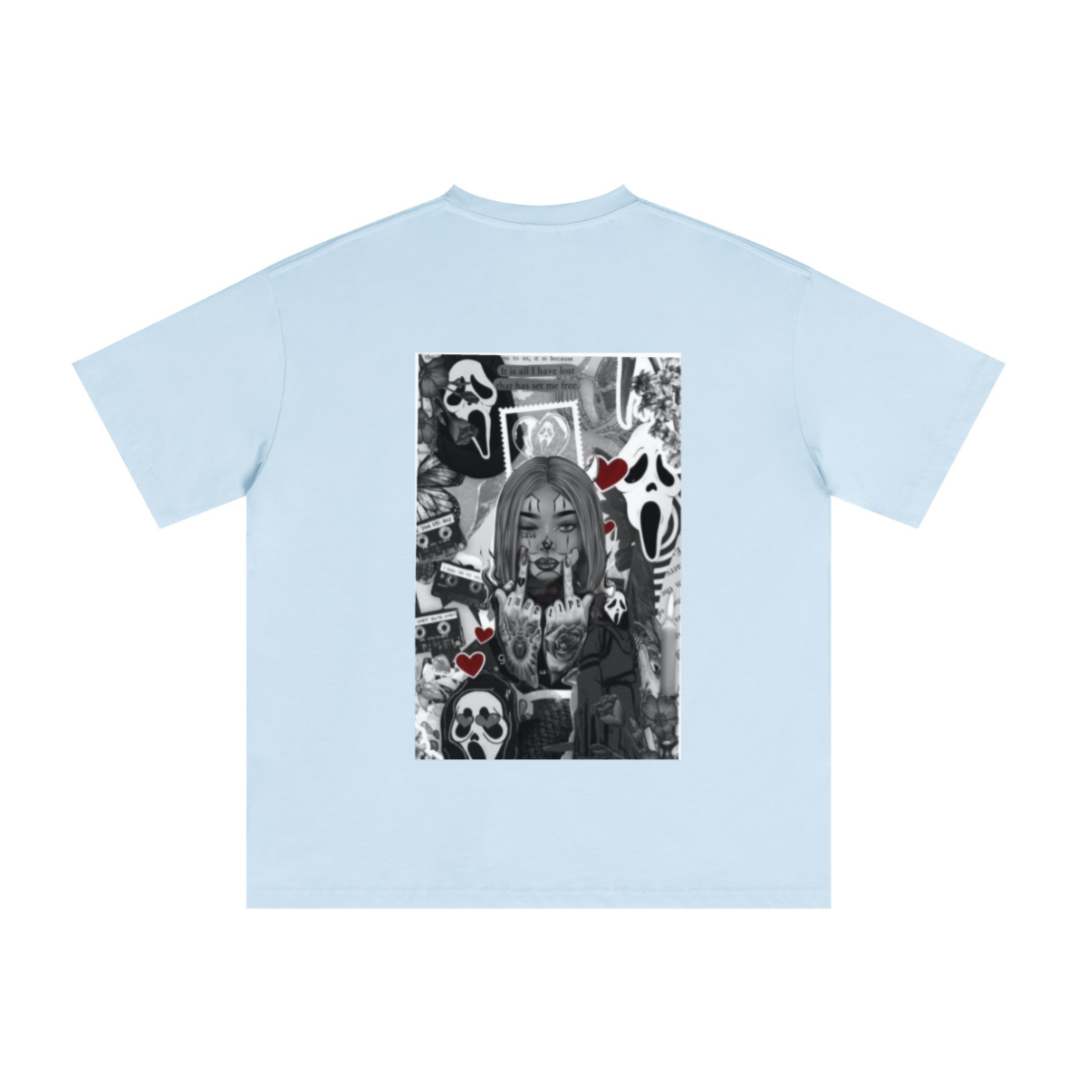 235GSM Men's Tech Fabric Performance Crew Neck T-shirt Light blue